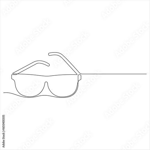  Sunglass continuous oneline drawing vector illustration