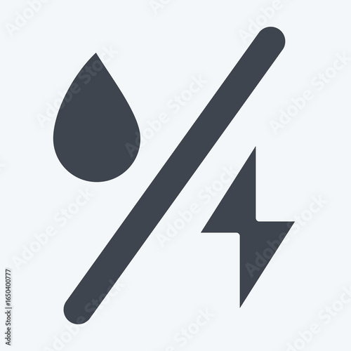 Icon Hydro. related to Charging symbol. glyph style. design editable