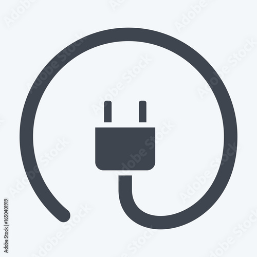 Icon Plug. related to Charging symbol. glyph style. design editable