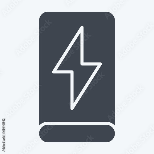 Icon Power Bank. related to Charging symbol. glyph style. design editable