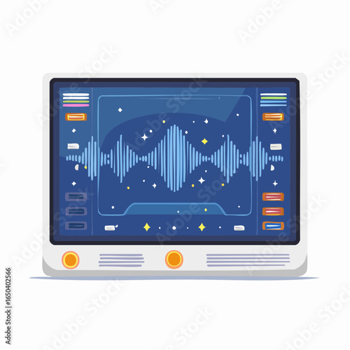 Flat minimalist icon representing cosmic microwave background, symbolizing early universe and cosmology research.
