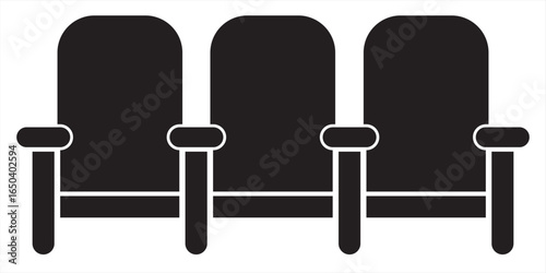 Cinema Seat, Theatre Sofa Vector icon