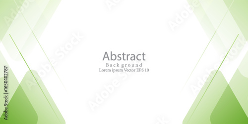 Modern geometric design featuring soft green lines and polygon layers.