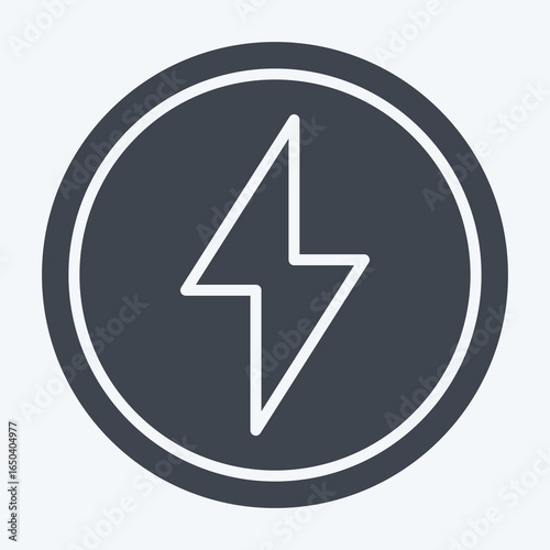 Icon Energy. related to Charging symbol. glyph style. design editable