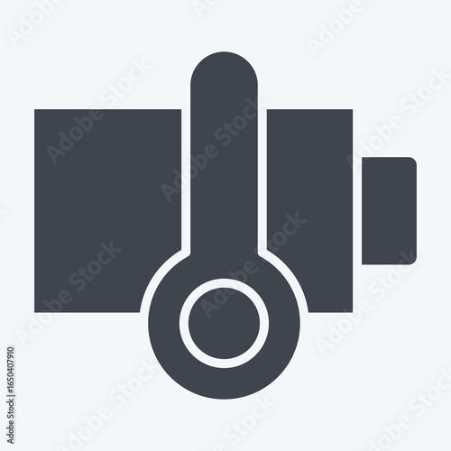 Icon Battery Heat. related to Charging symbol. glyph style. design editable