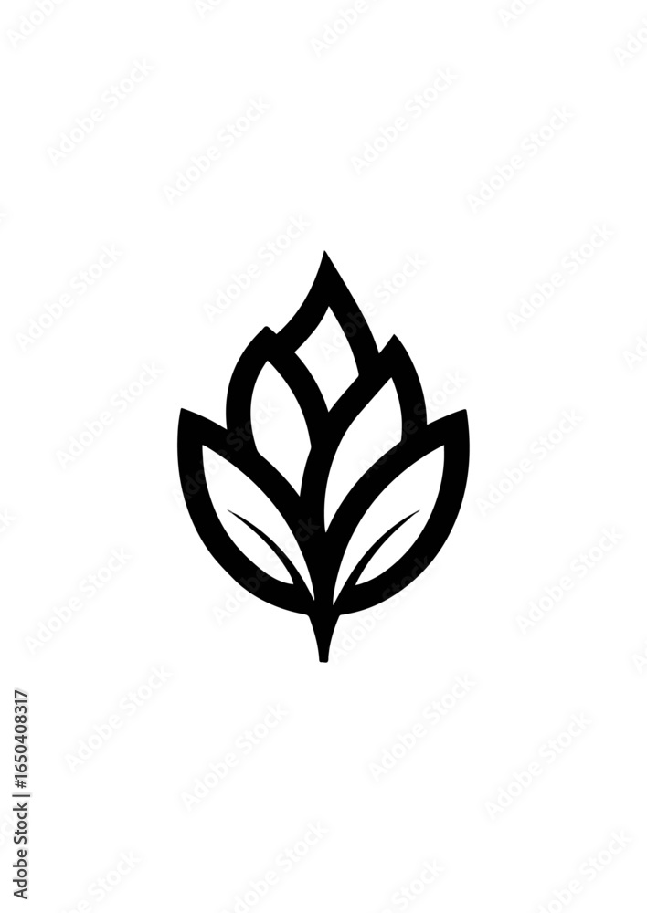 Obraz premium White leaf graphic design