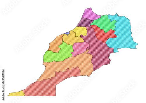 Morocco Map Shaded Edition – 3D Style North Africa Vector for Wall Art, Posters, and Geography Projects