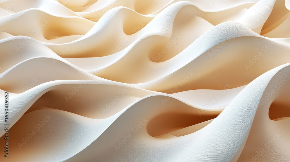 Obraz premium Abstract wavy, flowing, light beige texture