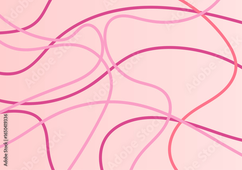 Fondo rosa con trazos rosas oscuro curvas