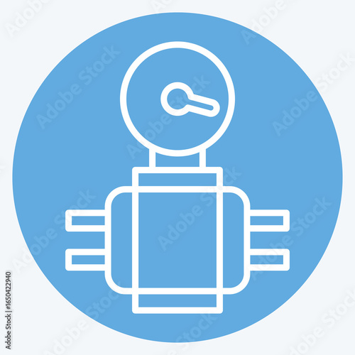 Icon Water Meter. related to Restroom symbol. blue eyes style. design editable