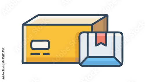 Shipping boxes cardboard package delivery service parcel container product packaging order fulfillment and logistics