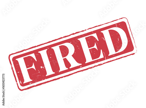 Fired Rubber Stamp Seal for Human Resources and Personnel