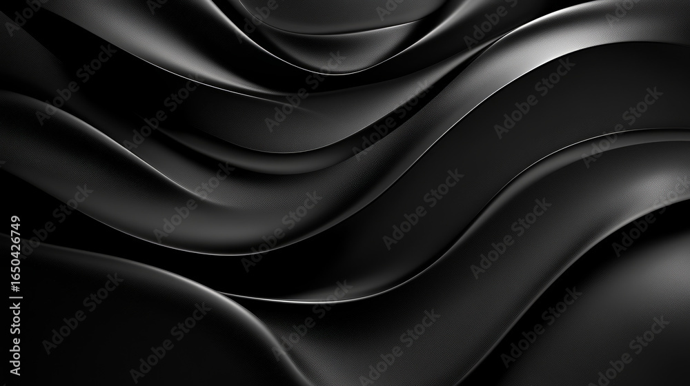 Fototapeta premium Abstract dark flowing waves
