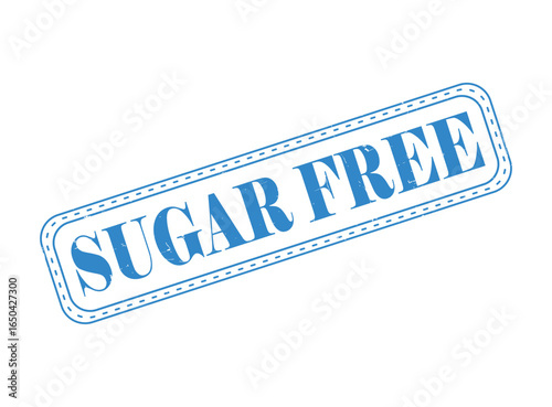 Sugar Free Rubber Stamp Seal with an Outline