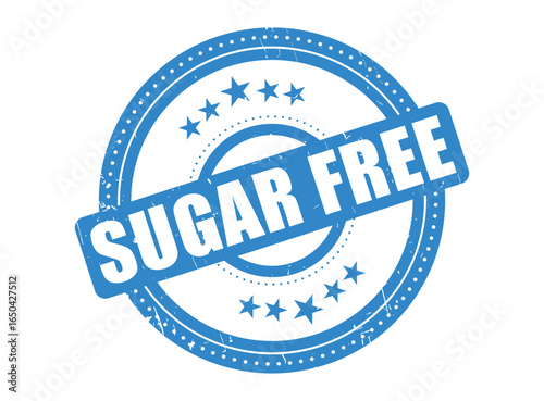 Sugar Free Rubber Stamp Seal with a Dotted Circle