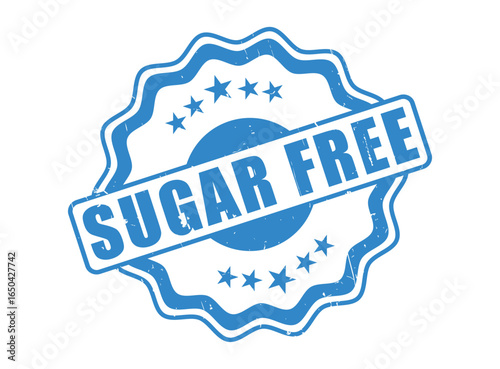 Sugar Free Rubber Stamp Seal with a Decorative Border