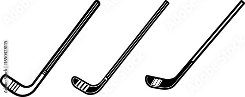Golf club set, a Set of golf clubs, golf club collection, Vector of golf stick, golf stick silhouette, golf stick isolated on white background