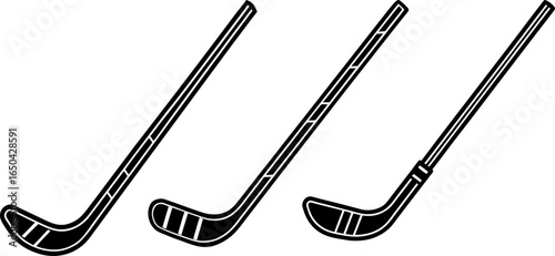 Golf club set, a Set of golf clubs, golf club collection, Vector of golf stick, golf stick silhouette, golf stick isolated on white background