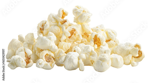 Pile of popcorn kernels close-up.