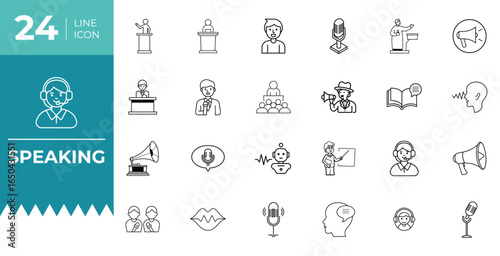 Communication and Speaking Icon Set
Speech and Conversation Icons.
