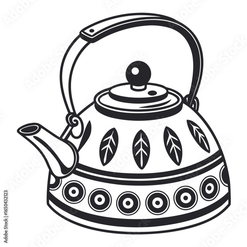 tea kettle vector illustration