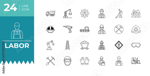 Worker and Labor Icon Set
Industrial Workforce Icons.