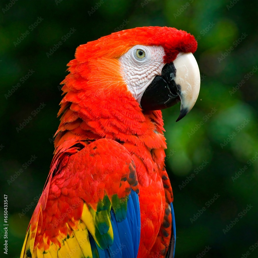 Fototapeta premium Scarlet Macaw portrait