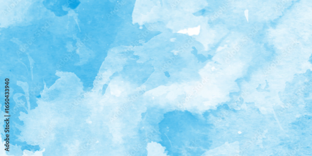 Obraz premium abstract white and blue watercolor paper texture illustration for grunge design, abstract hand paint square stain backdrop, blue splash of paint watercolor on paper, Colorful gradient ink colors.