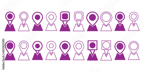 Location icon. Map pin icon set. location marker. location pin. Destination icon place address. specific geographic location. Map pin icon. navigation locator sign. eps 10