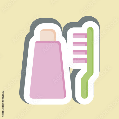 Sticker Personal Hygiene. related to Restroom symbol. design editable