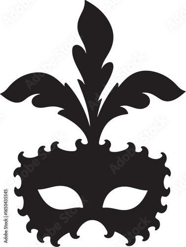 "Shadow Masquerade: Tribal Mask Silhouettes" vector bundle