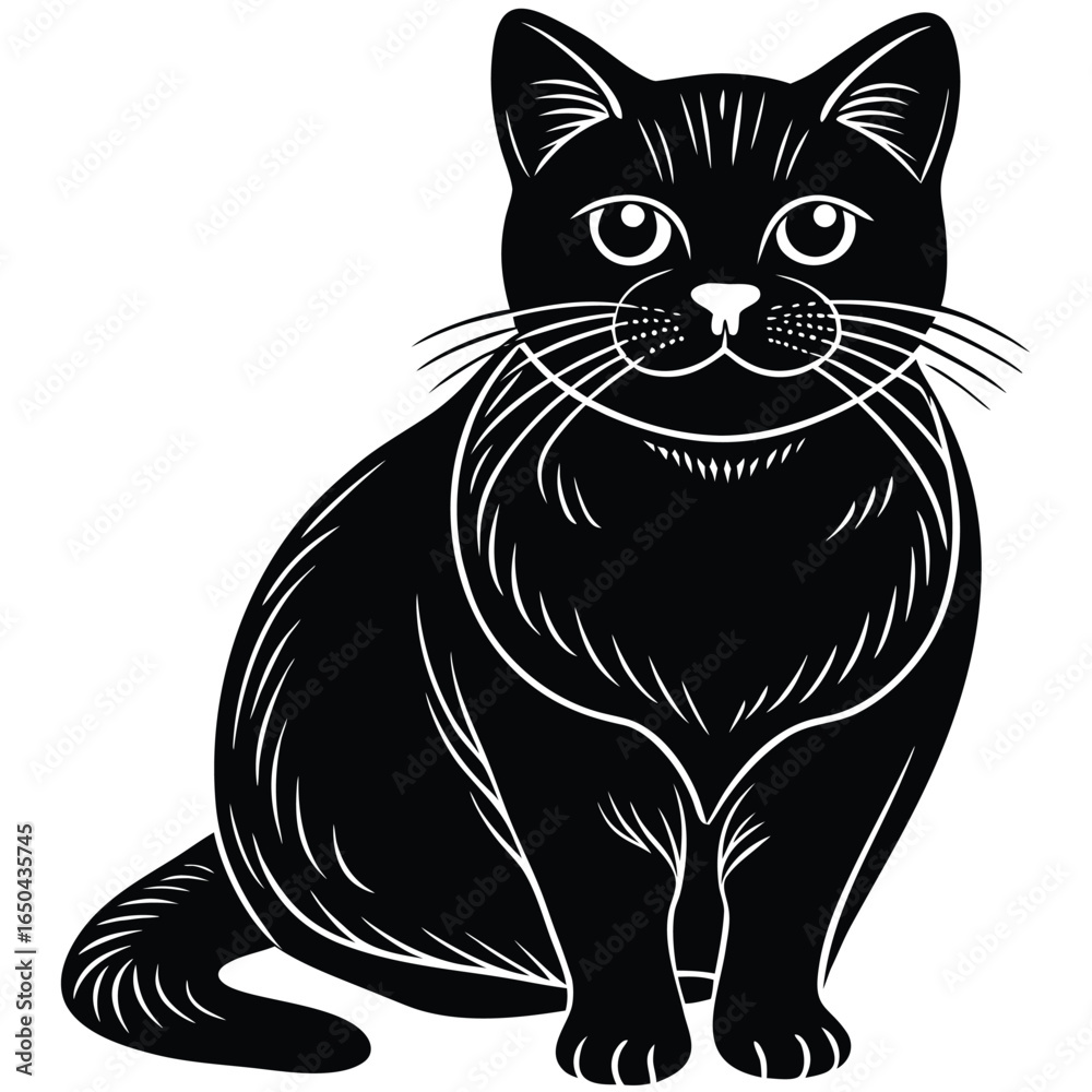 Obraz premium British Shorthair Silhouette