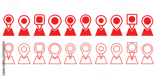 Location icon. Map pin icon set. location marker. location pin. Destination icon place address. specific geographic location. Map pin icon. navigation locator sign. eps 10
