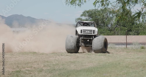 Monster Truck Doing Donuts