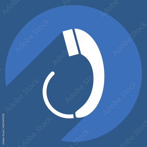 Icon Shower Head. related to Restroom symbol. long shadow style. design editable