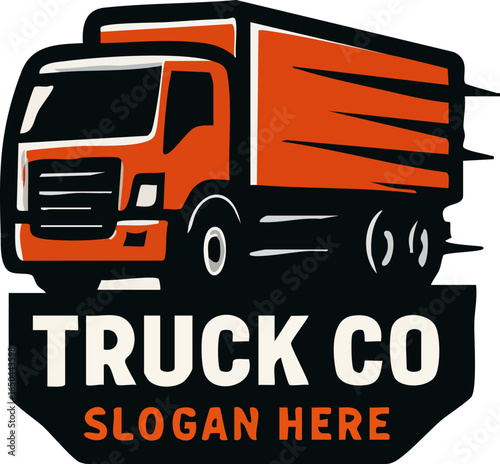 Fast Delivery Truck Company Logo Design.