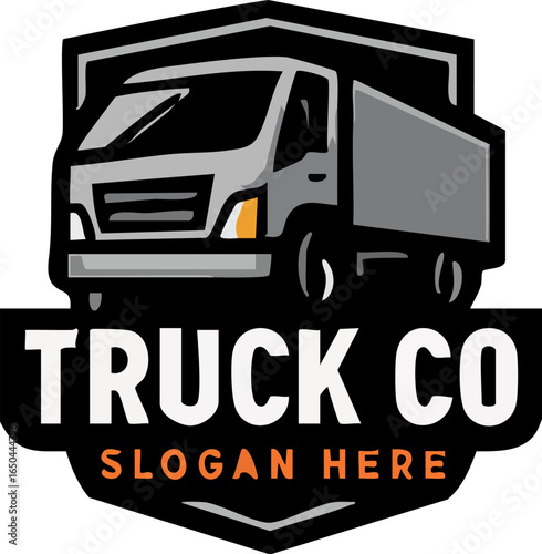 Modern Delivery Truck Company Logo Design.