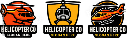 Modern Helicopter Company Logo Design 1.