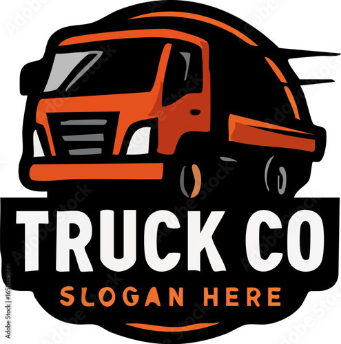 Orange Truck Company Logo Design 3.