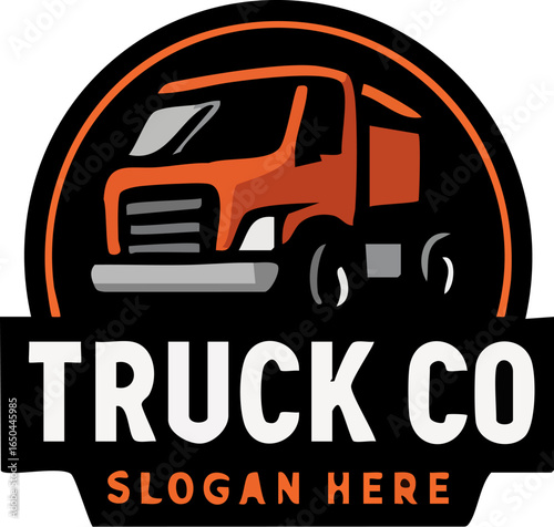 Orange Truck Company Logo Design 2.