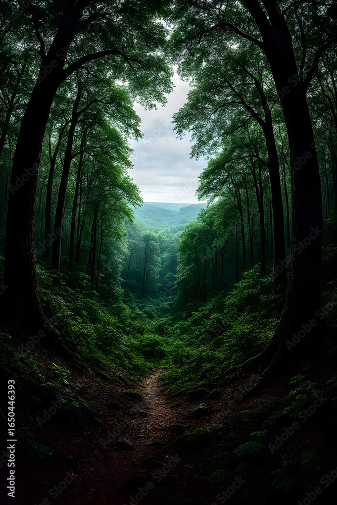 Fototapeta premium Mystical forest pathway. 