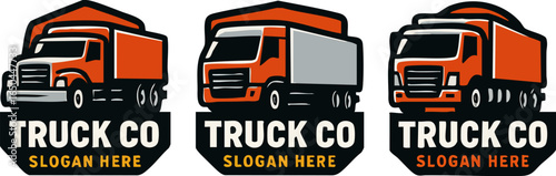 Truck Company Logo Designs Three Variations.