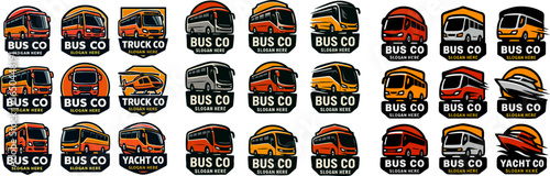 Variety of Bus and Truck Company Logos.