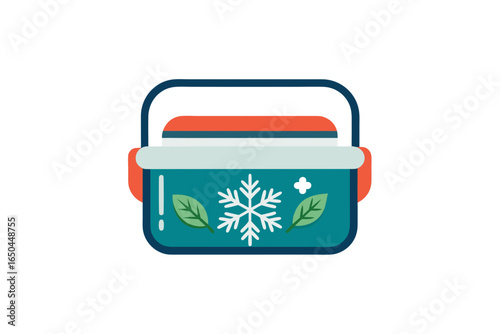 Insulated lunch box with snowflake and eco friendly