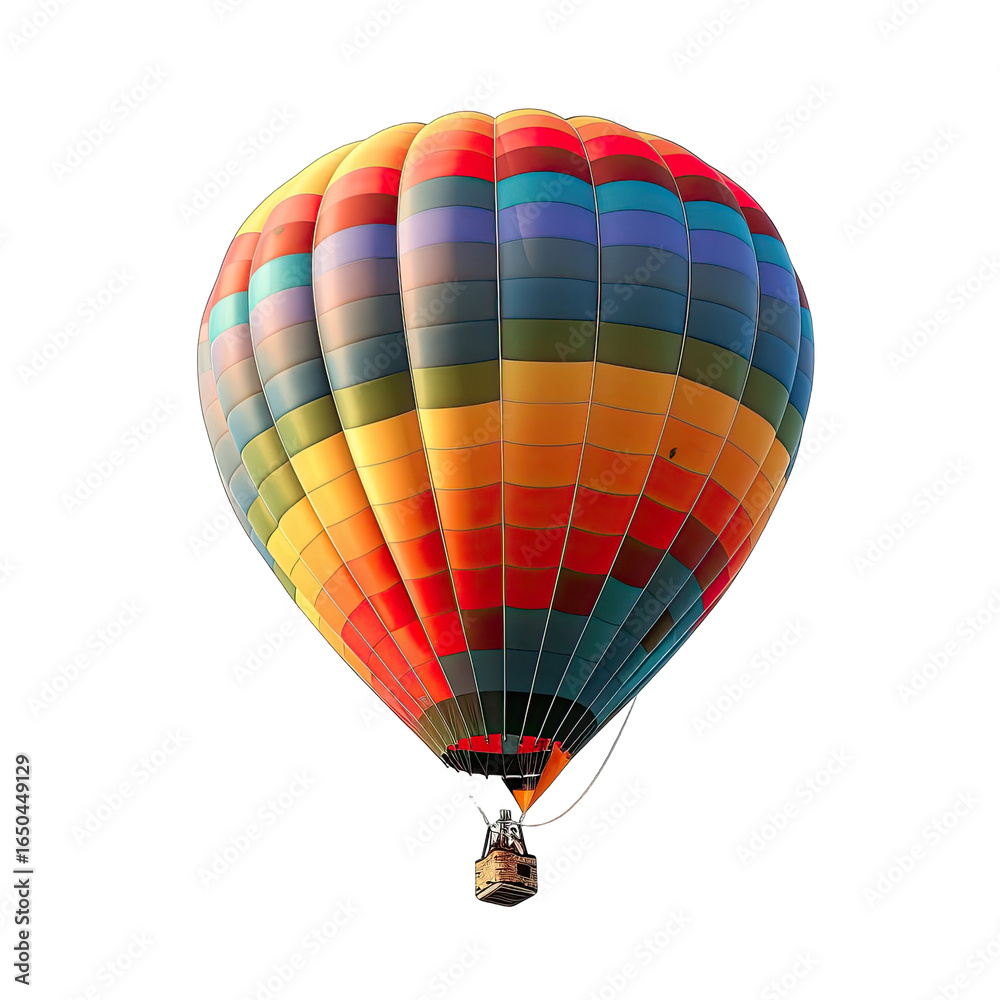 Fototapeta premium Colorful hot air balloon against black background (2)