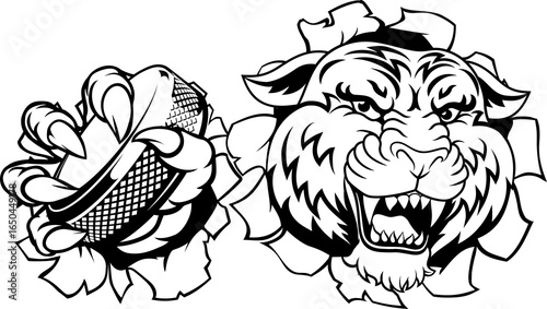 Photography Tiger Ice Hockey Team Sports Cartoon Mascot