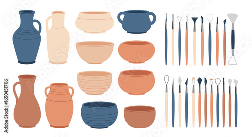 Ceramics and pottery crafting tools clay making supplies handcrafted vessels
