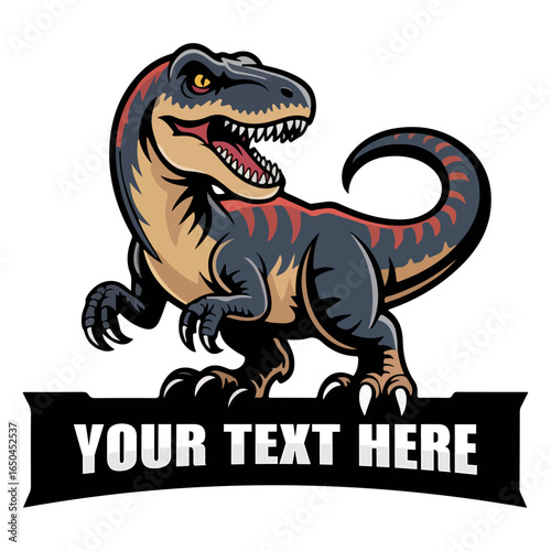 Angry T-Rex Dinosaur Minimalistic Logo Icon Isolated on a white background, dinosaur, character, design, t-rex, drawing, cartoon, vector, animal.