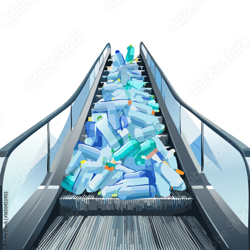 Eco-friendly lifestyle illustration showing people recycling waste, using green bins, and promoting environmental sustainability through proper garbage disposal