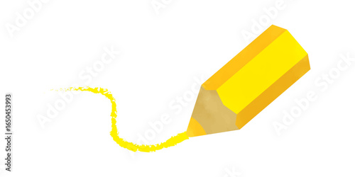 Gentle lines drawn with colored pencils Icon (yellow pencil)